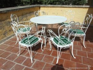 Mesas De Jardin De Forja Y Mosaico: Catálogo para comprar la mesa On line