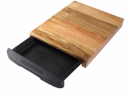 Tabla de corte con cajón ACACIA NATURAL