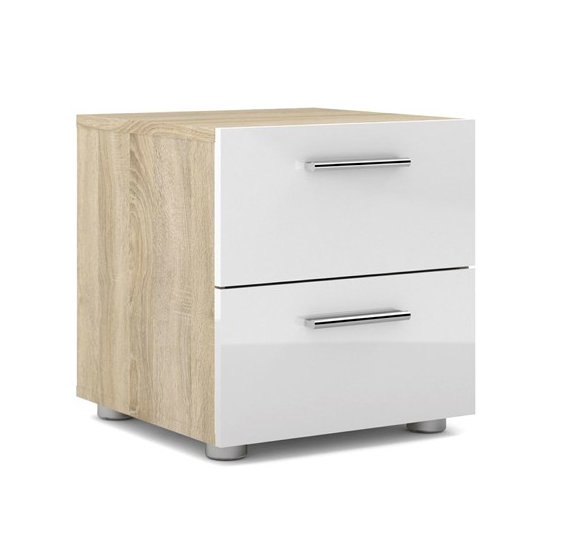 1e18bc495a39f3454de509ce4f3015bf4f9faab7_9951_1 Mesita de noche 2 cajones KATY - Imagen 1