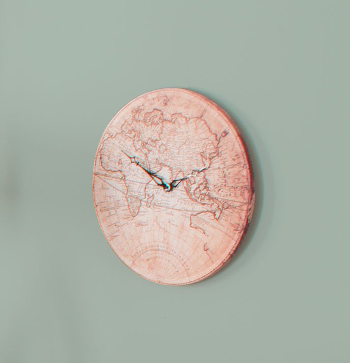 505e5669c4d335a71a7651a6e13b2320ab787493_390709_1 Reloj de pared MAPA MUNDO - Imagen 1
