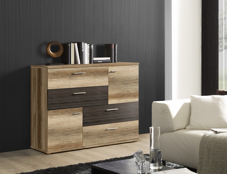 52fe3ea9c55fbf678d3a39211eece12af9e29837_3475_mueble_auxiliar_skive_1 Cómoda 2 puertas y 4 cajones SKIVE - Imagen 1