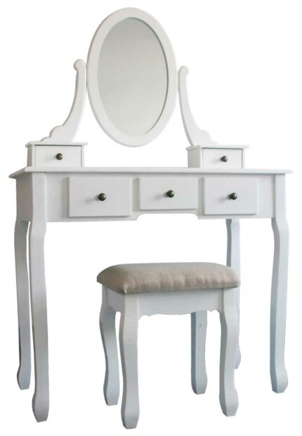 Tocador 5 cajones con espejo ELIZABETH