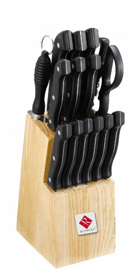 Set de 15 cuchillos + tacoma MADERA