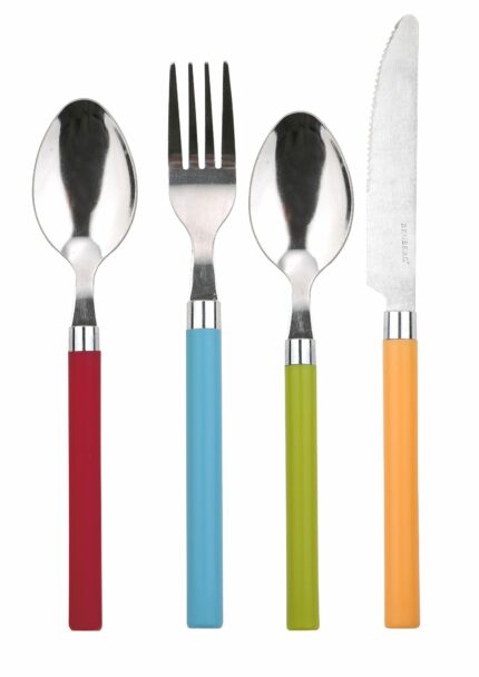 Cubertería 24 piezas HAPPIE MULTICOLOR