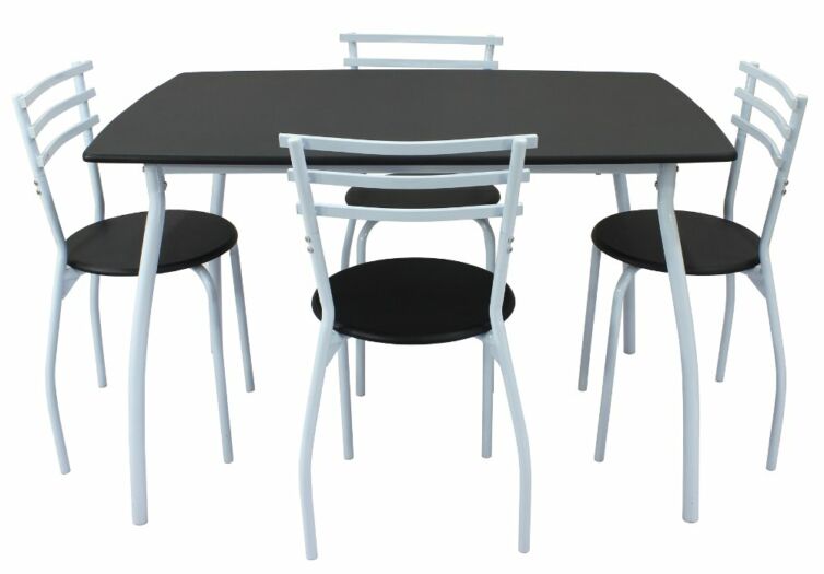 Conjunto mesa y 4 sillas de cocina SARA