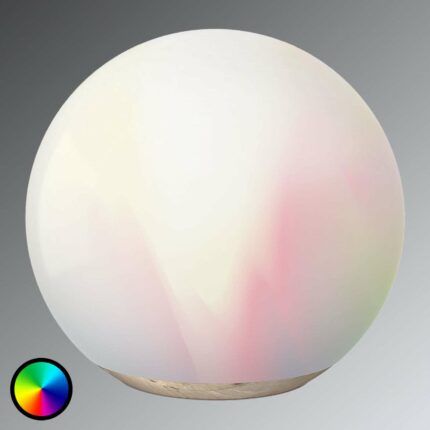 Con WiZ - lámpara de mesa LED Spirit de vidrio