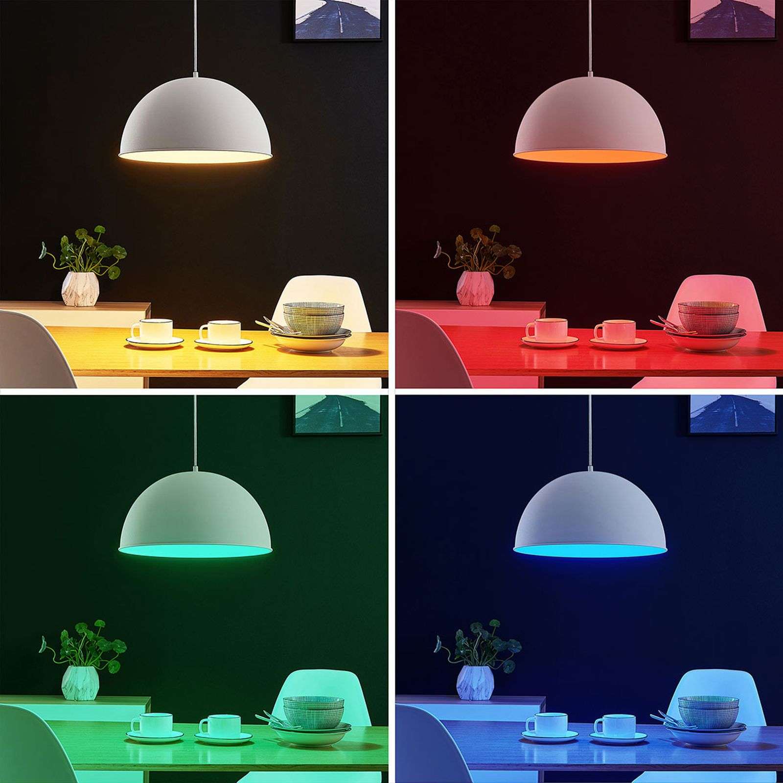 9624246 Lámpara colgante LED Bowl WiFi 41 cm, blanco - Imagen 1