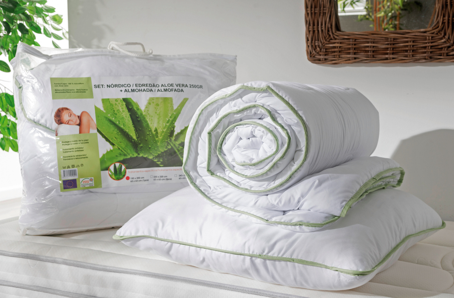 9a6cdc76f324f29f4fcd2d8640c73092a937b2d1_382219_G2 Relleno nórdico ALOE VERA + Almohada 63x63 cm - Imagen 1