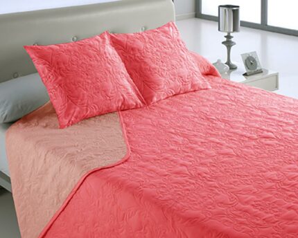 Colcha bicolor VEGAS CORAL