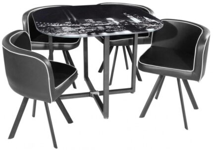 Conjunto mesa y 4 sillas BROOKLYN