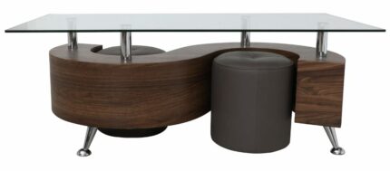 Mesa de centro con 2 puffs LUDO